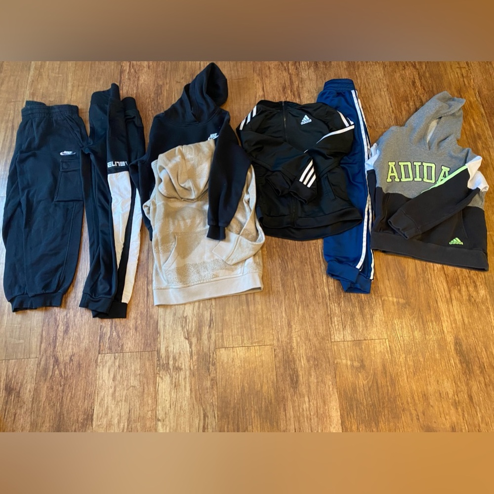 DSG ADIDAS NIKE Lot Of {7} Boy's Medium 10 12 Sweats & Hoodies